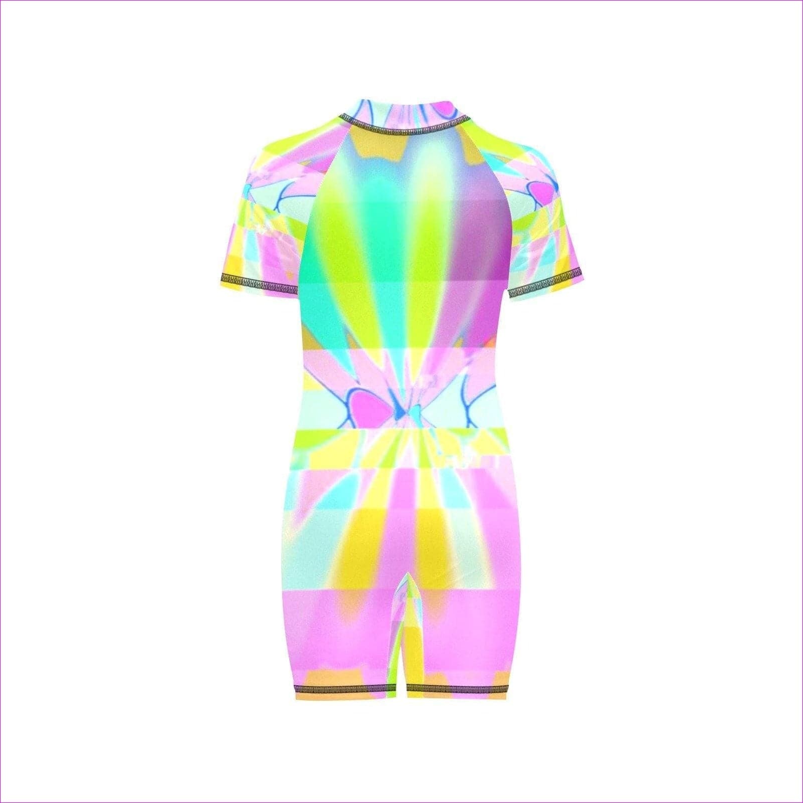 Northern Lights Girls Short Sleeve One-Piece Swimsuit - kid's swimsuit at TFC&H Co.