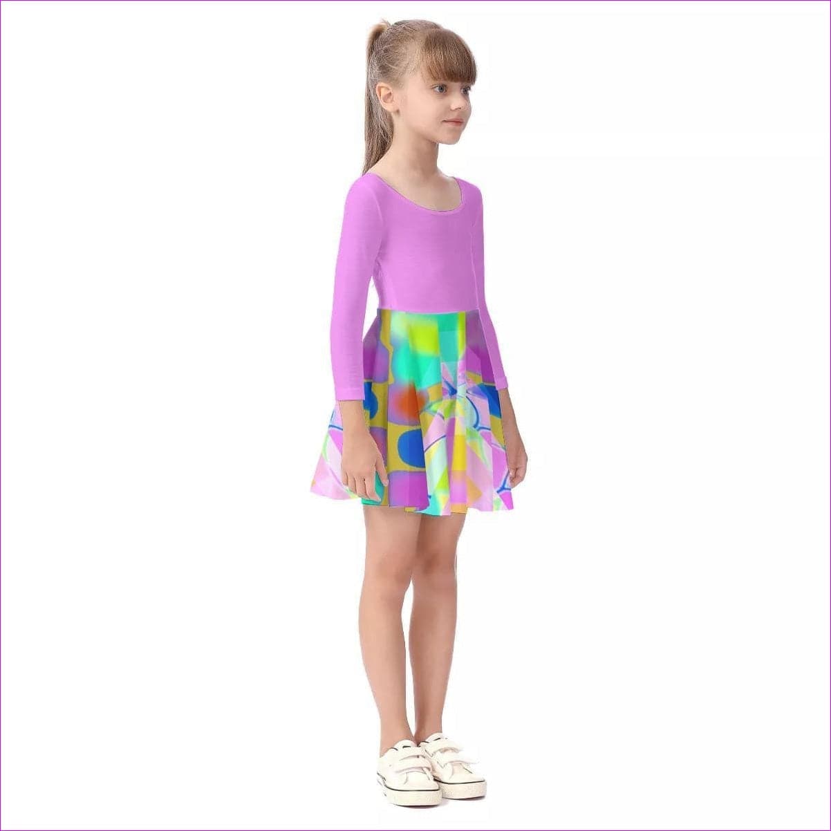 Northern Lights Kids Girls Long Sleeve Dress - kid's dress at TFC&H Co.
