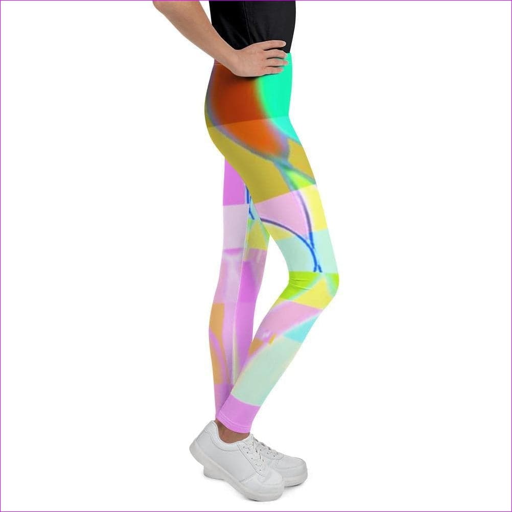 multi-colored Northern Lights Youth Leggings - kids leggings at TFC&H Co.