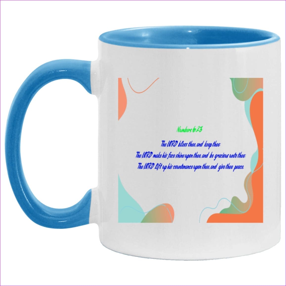 White/Light Blue One Size - Numbers 6:23 Home Accent Mug - homeware at TFC&H Co.