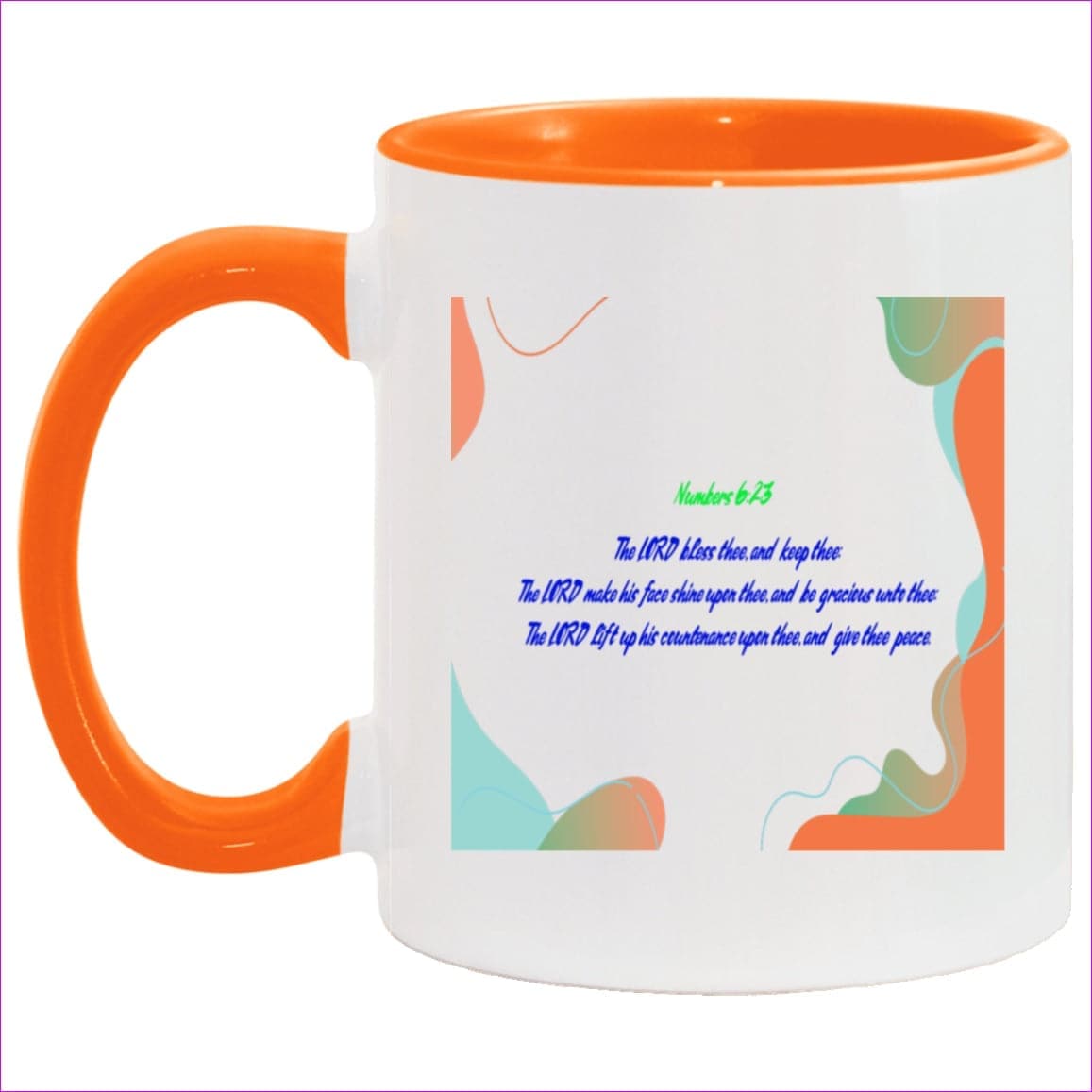 White/Orange One Size - Numbers 6:23 Home Accent Mug - homeware at TFC&H Co.