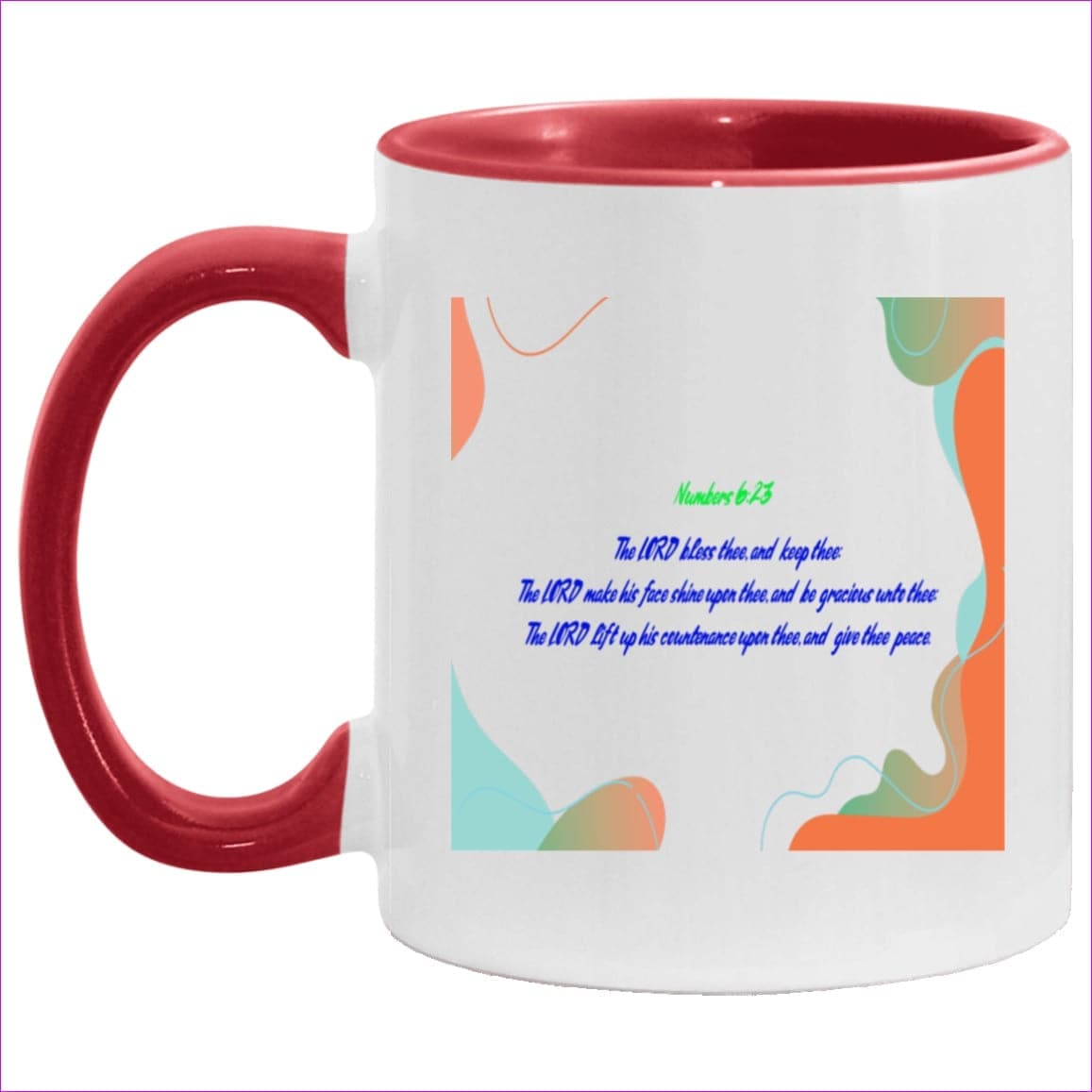 White/Red One Size - Numbers 6:23 Home Accent Mug - homeware at TFC&H Co.