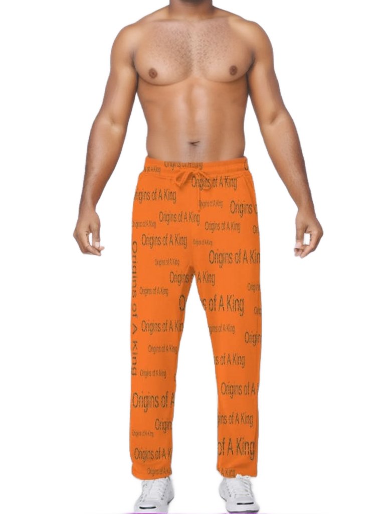Persimmon Orange - Origins of A King Men's Straight Leg Pants - 9 colors - mens sweatpants at TFC&H Co.