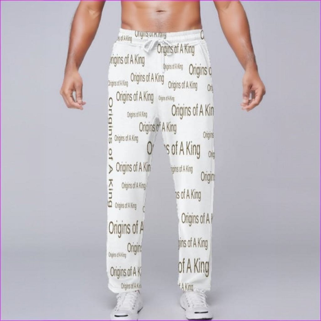 Lucent White - Origins of A King Men's Straight Leg Pants - 9 colors - mens sweatpants at TFC&H Co.