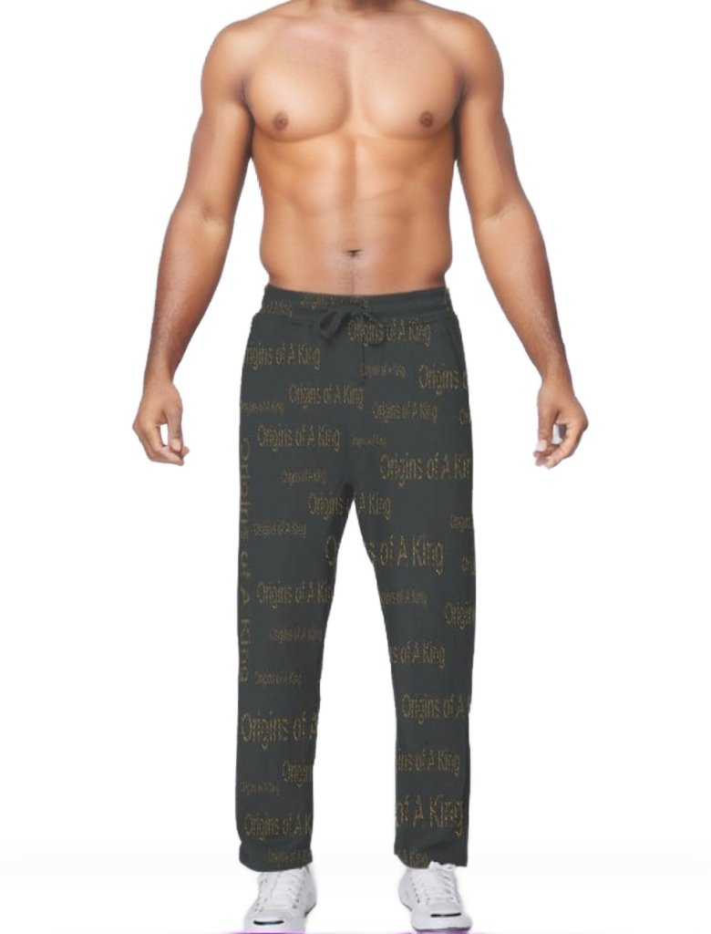 Pirate Black - Origins of A King Men's Straight Leg Pants - 9 colors - mens sweatpants at TFC&H Co.