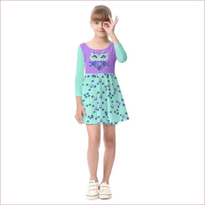 - Owl-Some Kids Girls Long Sleeve Dress - kids dress at TFC&H Co.