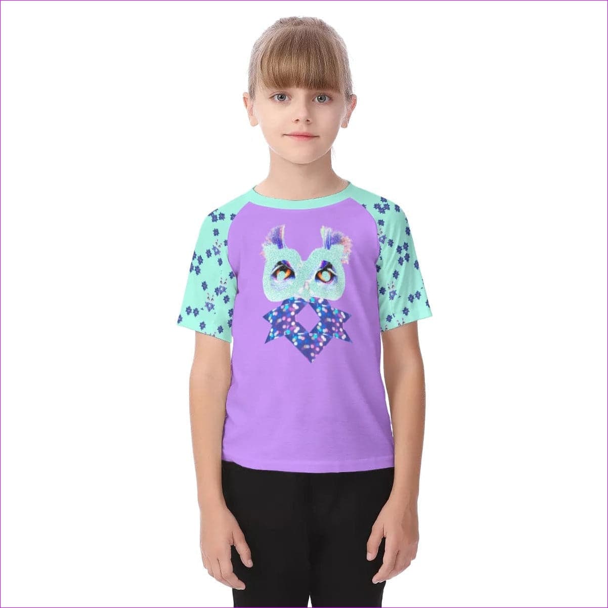 multi-colored Owl-Some Kids Raglan Sleeve T-shirt - Kid's t-shirt at TFC&H Co.