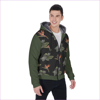 multi-colored Paradise 2 Men's Sherpa Fleece Zip Up Hoodie - men's sherpa hoodie at TFC&H Co.