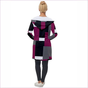 - Patchwork Longline Hooded Cardigan - womens cardigan at TFC&H Co.