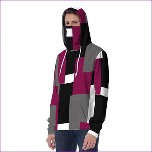 - Patchwork Unisex Pullover Hoodie w/ built in mask - Unisex Hoodie at TFC&H Co.