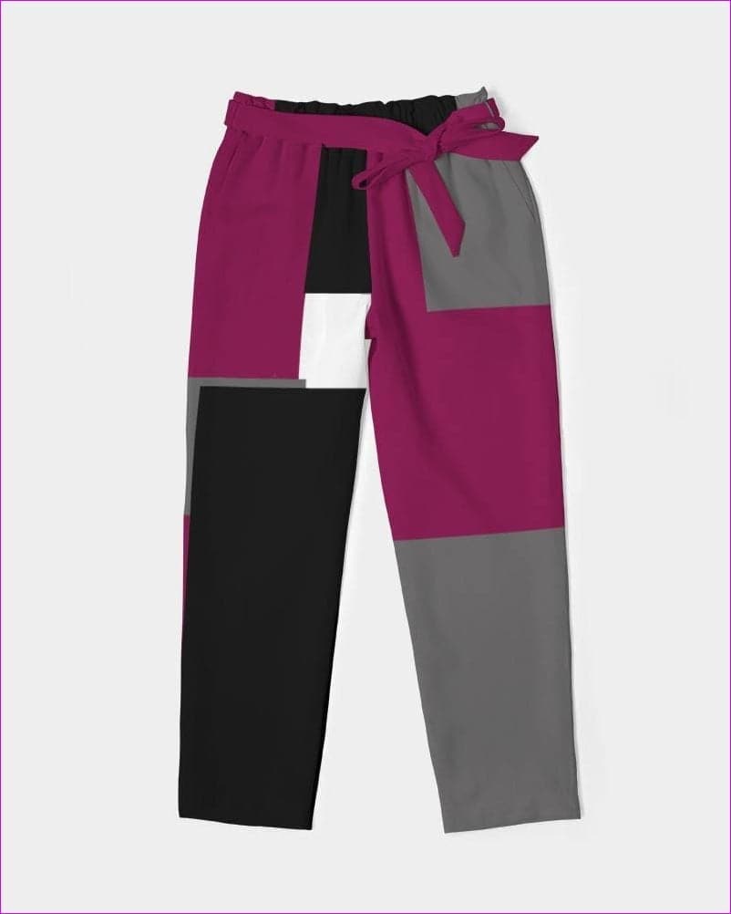 Patchwork Womens Belted Tapered Pants - women's pants at TFC&H Co.