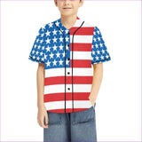 Red White Blue - Patriotic Kids All Over Print Baseball Jersey - kids baseball jersey at TFC&H Co.
