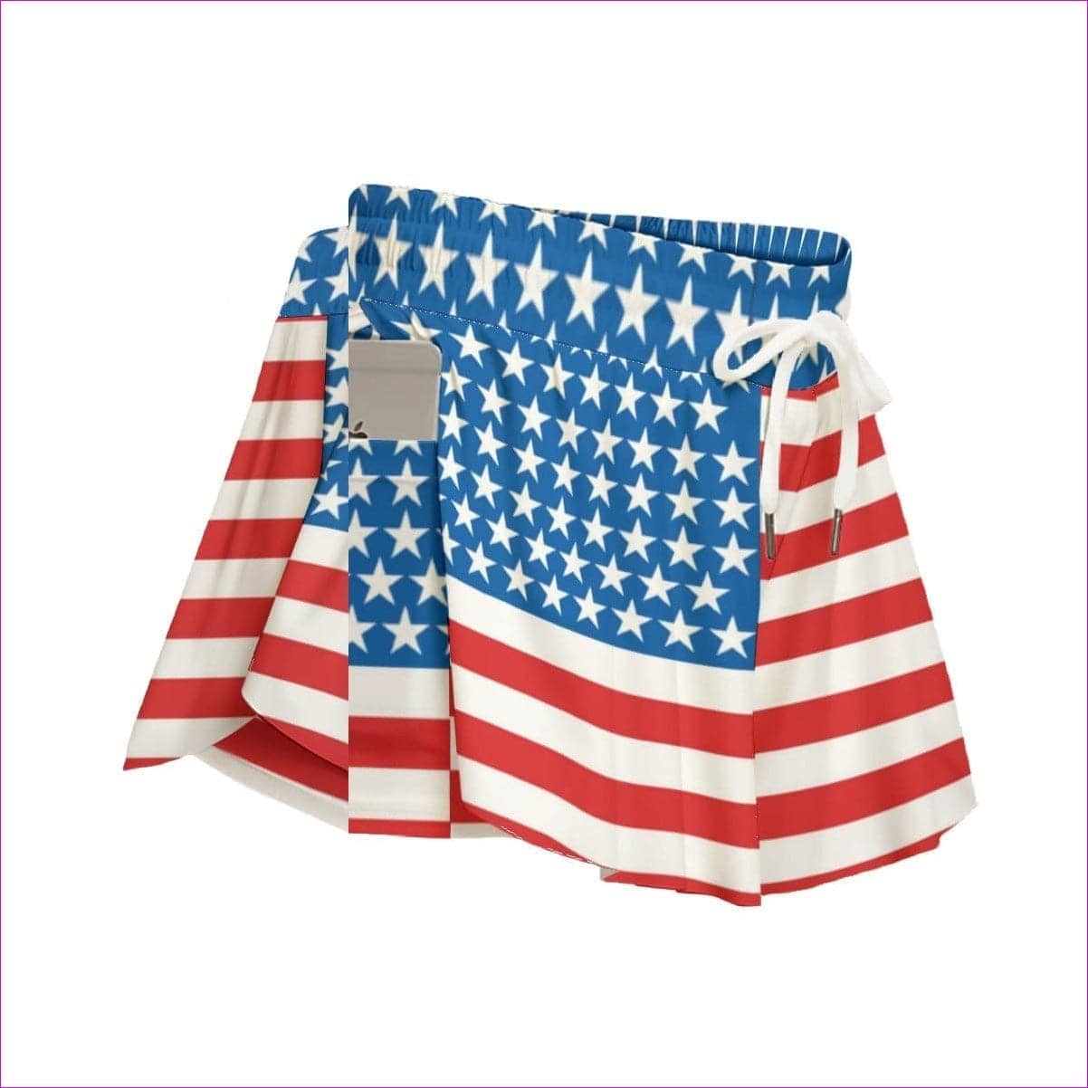 Red/White/Blue - Patriotic Womens Sport Culottes With Pocket - womens culottes at TFC&H Co.