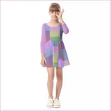 multi-colored Paxx 2 Kids Girls Long Sleeve Dress - kid's dress at TFC&H Co.