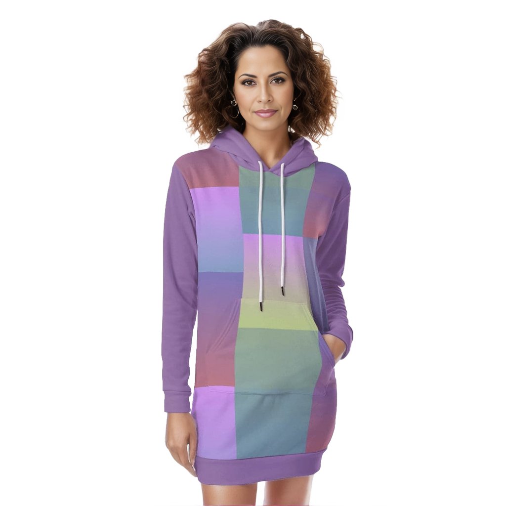 multi-colored Paxx 2 Womens Heavy Fleece Long Hoodie - women's hoodie dress at TFC&H Co.