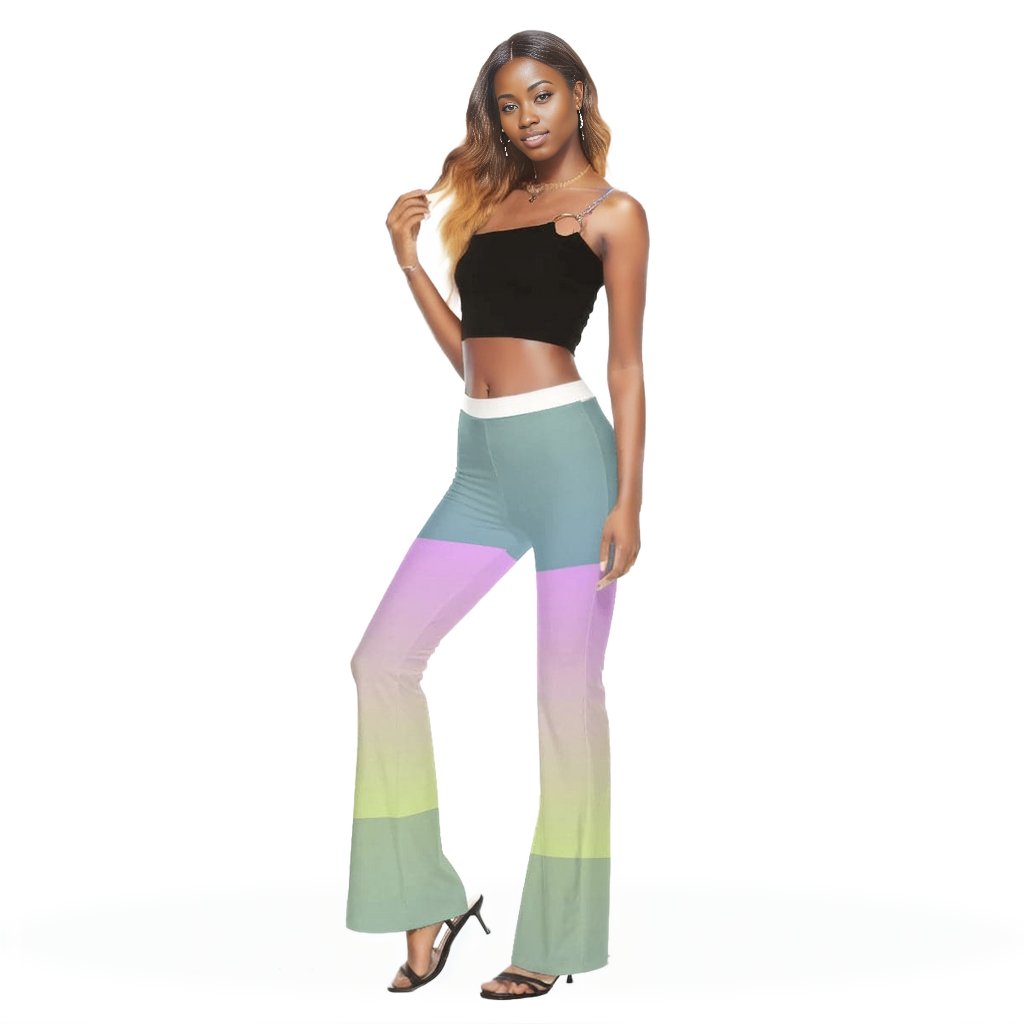 multi-colored - Paxx 2 Womens Skinny Flare Pants - womens pants at TFC&H Co.