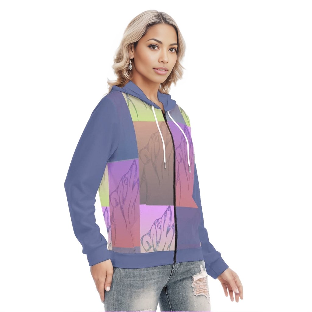 Paxx Womens Long Sleeve Hoodie With Zipper - Women's Hoodie at TFC&H Co.