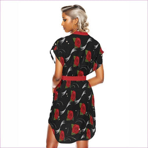 - Pearls & Roses Womens Casual Dress With Belt - womens dress at TFC&H Co.