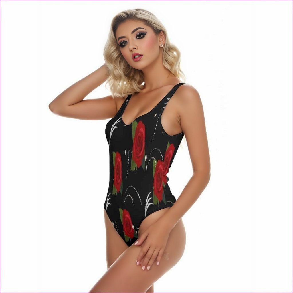 Pearls & Roses Womens One Piece Swimsuit - women's swimsuit at TFC&H Co.
