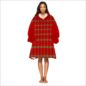 - Perfusion Plaid Adults Pullover Hooded Lounger Pajamas - womens pajama set at TFC&H Co.