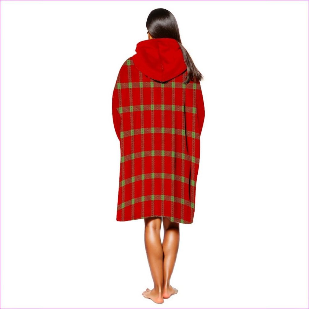 Perfusion Plaid Adults Pullover Hooded Lounger Pajamas - women's pajama set at TFC&H Co.