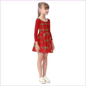 - Perfusion Plaid Kids Girls Long Sleeve Dress - kids dress at TFC&H Co.