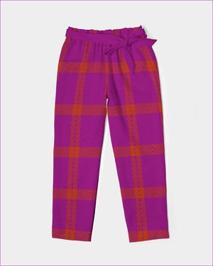 Perfusion Plaid Womens Belted Tapered Pants - women's pants at TFC&H Co.