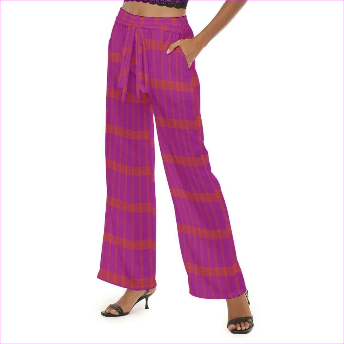 Perfusion Plaid Womens Casual Straight-Leg Pants - women's bottom at TFC&H Co.