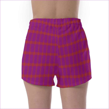 pink Perfusion Plaid Womens Short Shorts - women's shorts at TFC&H Co.