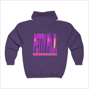 Purple Petty Ph.D. Unisex Heavy Blend™ Full Zip Hooded Sweatshirt Voluptuous (+) Size Available - Women's Hoodie at TFC&H Co.
