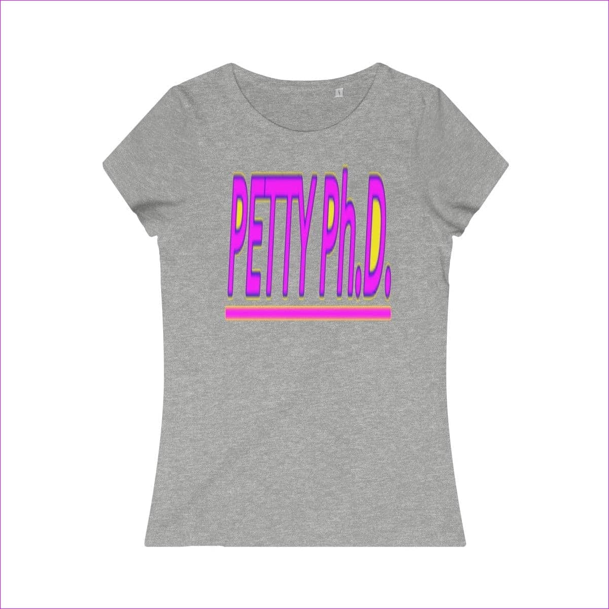 Heather Grey Petty Ph.d. Womens Organic Tee - Women's T-Shirt at TFC&H Co.