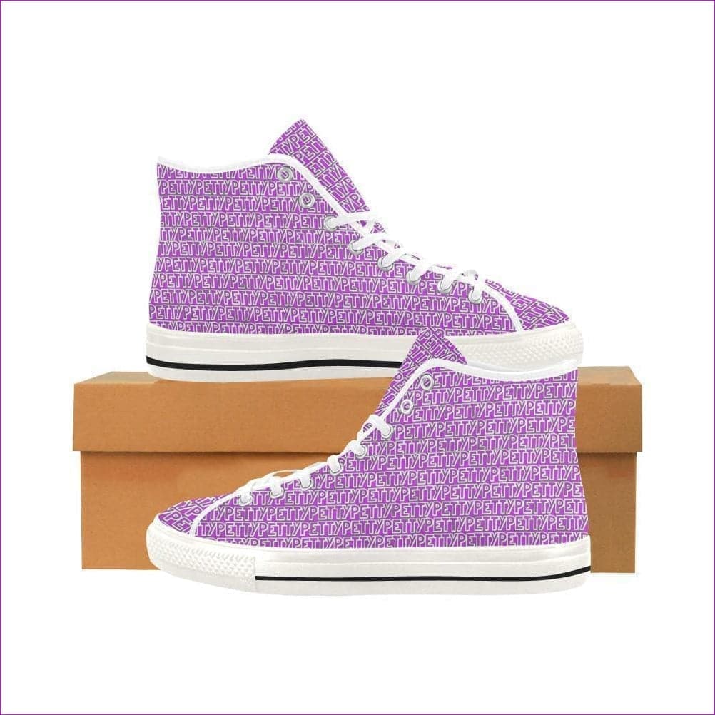 Petty Repeat - Purple Vancouver High Top Canvas Women's Shoes (Model1013-1) - Petty Repeat Vancouver High Top Shoes - womens shoe at TFC&H Co.