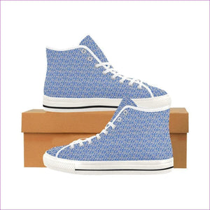 Petty Repeat - Blue Vancouver High Top Canvas Women's Shoes (Model1013-1) - Petty Repeat Vancouver High Top Shoes - womens shoe at TFC&H Co.