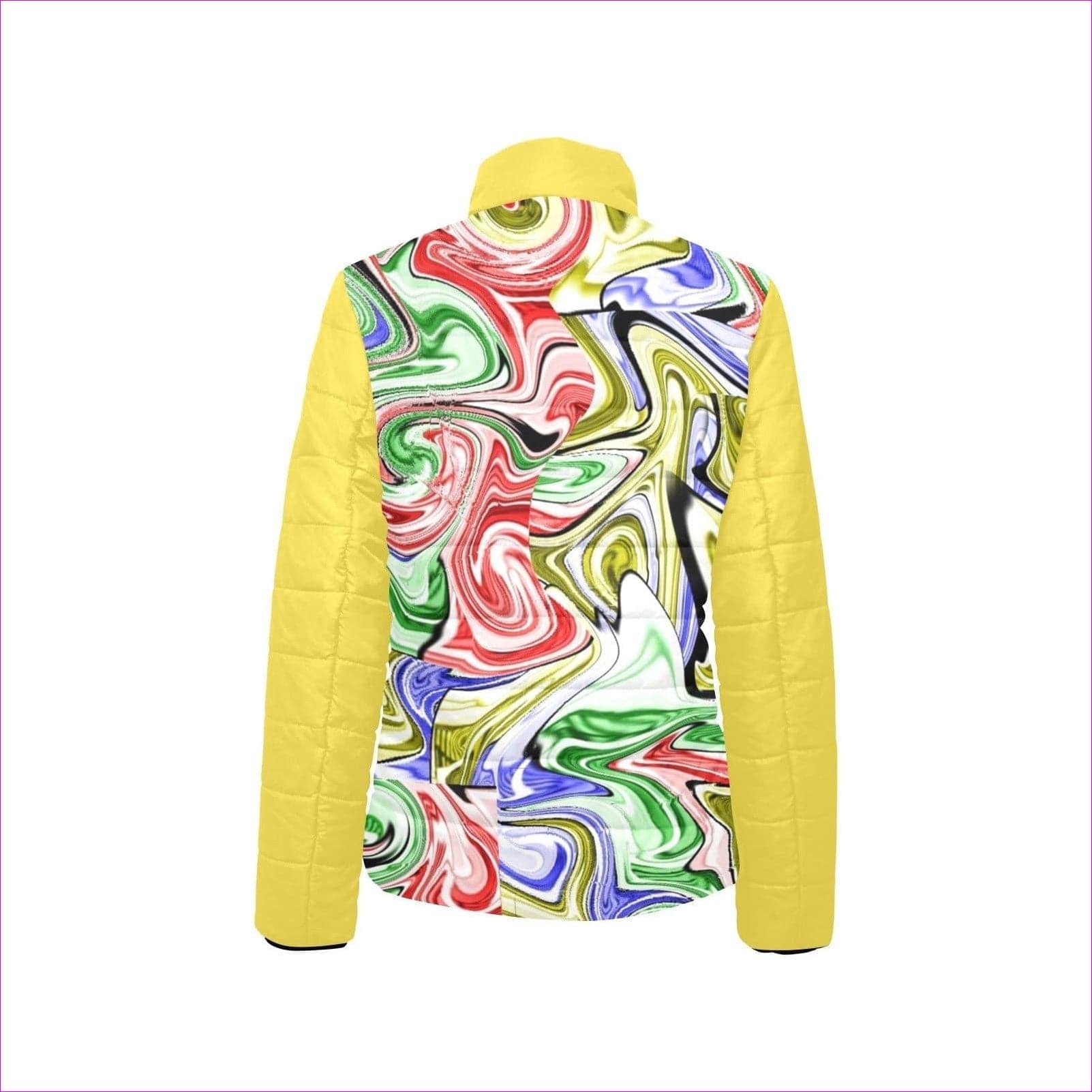 - Picasso 2 Womens Stand Collar Padded Lightweight Bomber Jacket -yellow - womens bomber jacket at TFC&H Co.