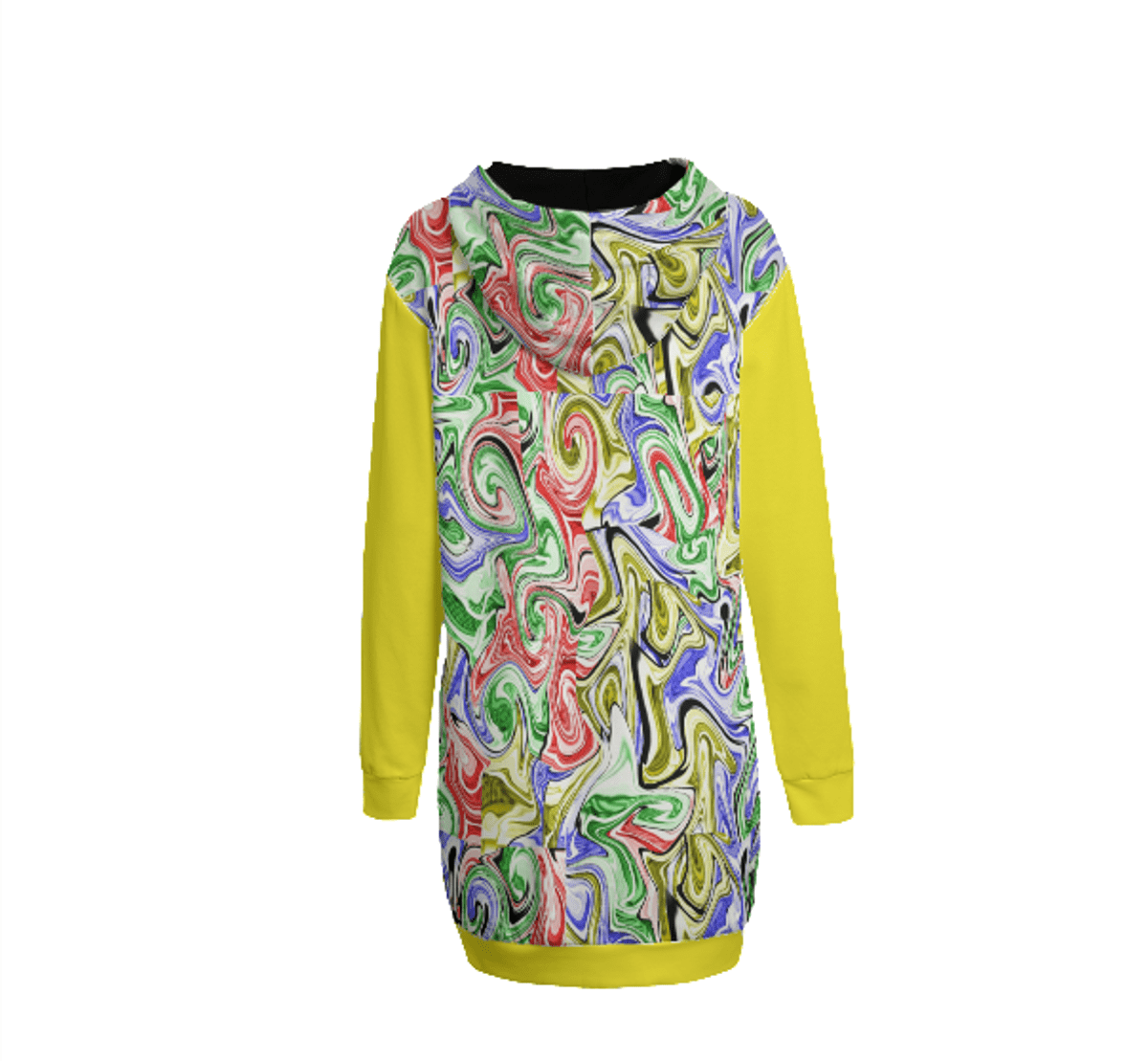 - Picasso Women's Long Hoodie | Interlock Fabric - womens hoodie dress at TFC&H Co.