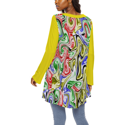 Picasso Women's Long Sleeve Round NeckT-Shirt - women's t-shirt at TFC&H Co.