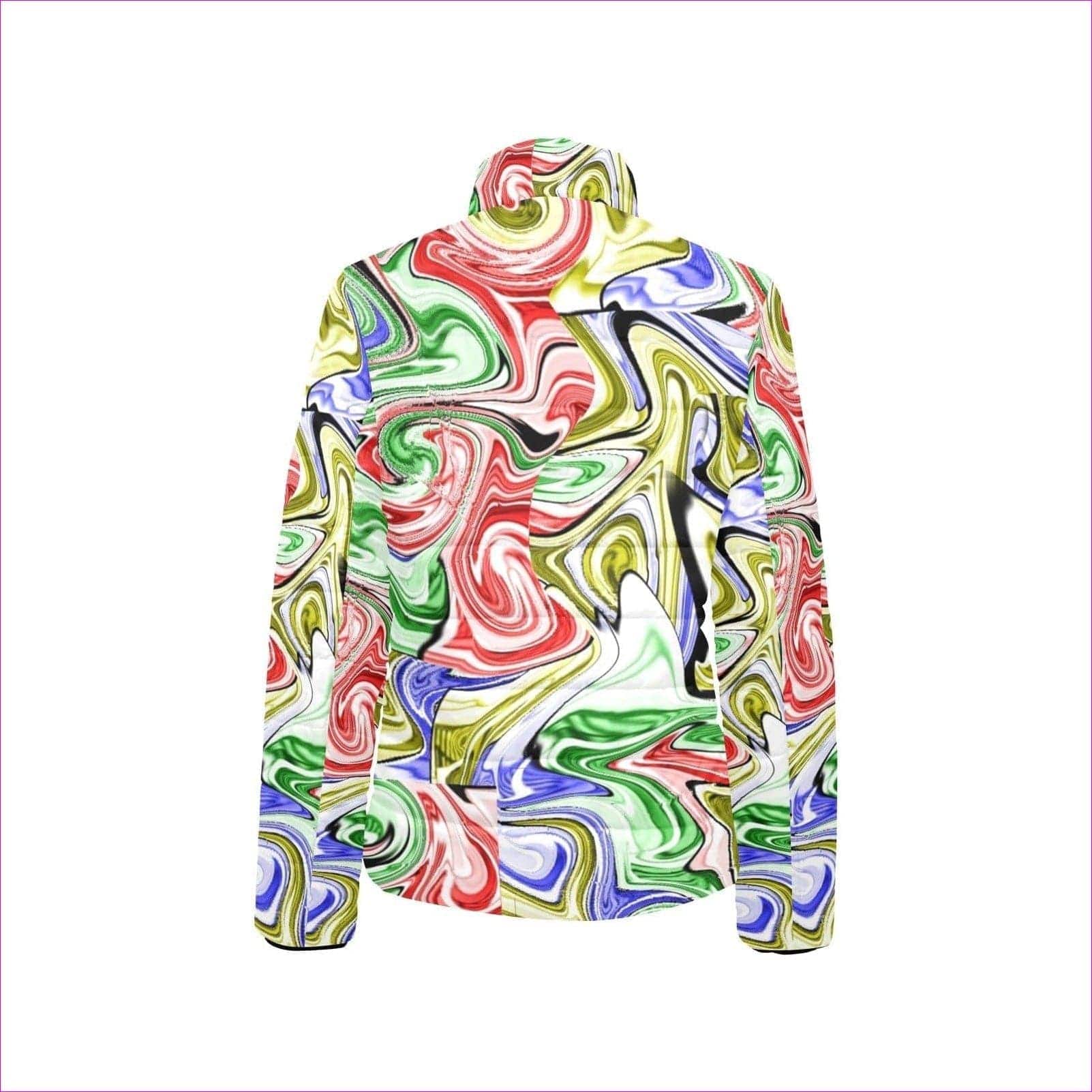 3XL - Picasso Womens Stand Collar Padded Lightweight Bomber Jacket - womens bomber Jackets at TFC&H Co.