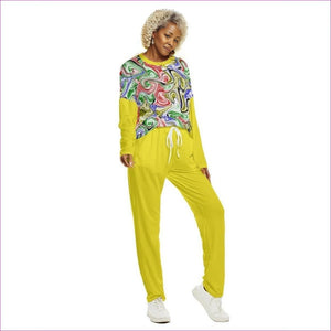 Yellow - Picasso Womens Top & Pants set - Womens Top & Pants set at TFC&H Co.