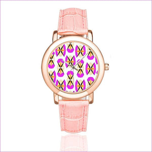 - Pinaccle Womens Rose Gold-plated Leather Strap Watch - watch at TFC&H Co.