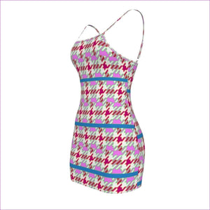 - Pink Houndstooth Womens Cami Dress Voluptuous (+) Plus Size - womens dress at TFC&H Co.