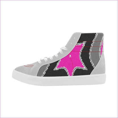 Pink Star High-top Splice Canvas shoe - women's shoe at TFC&H Co.