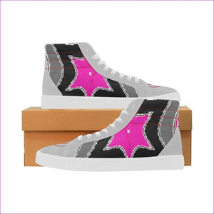 - Pink Star High-top Splice Canvas shoe - womens shoe at TFC&H Co.