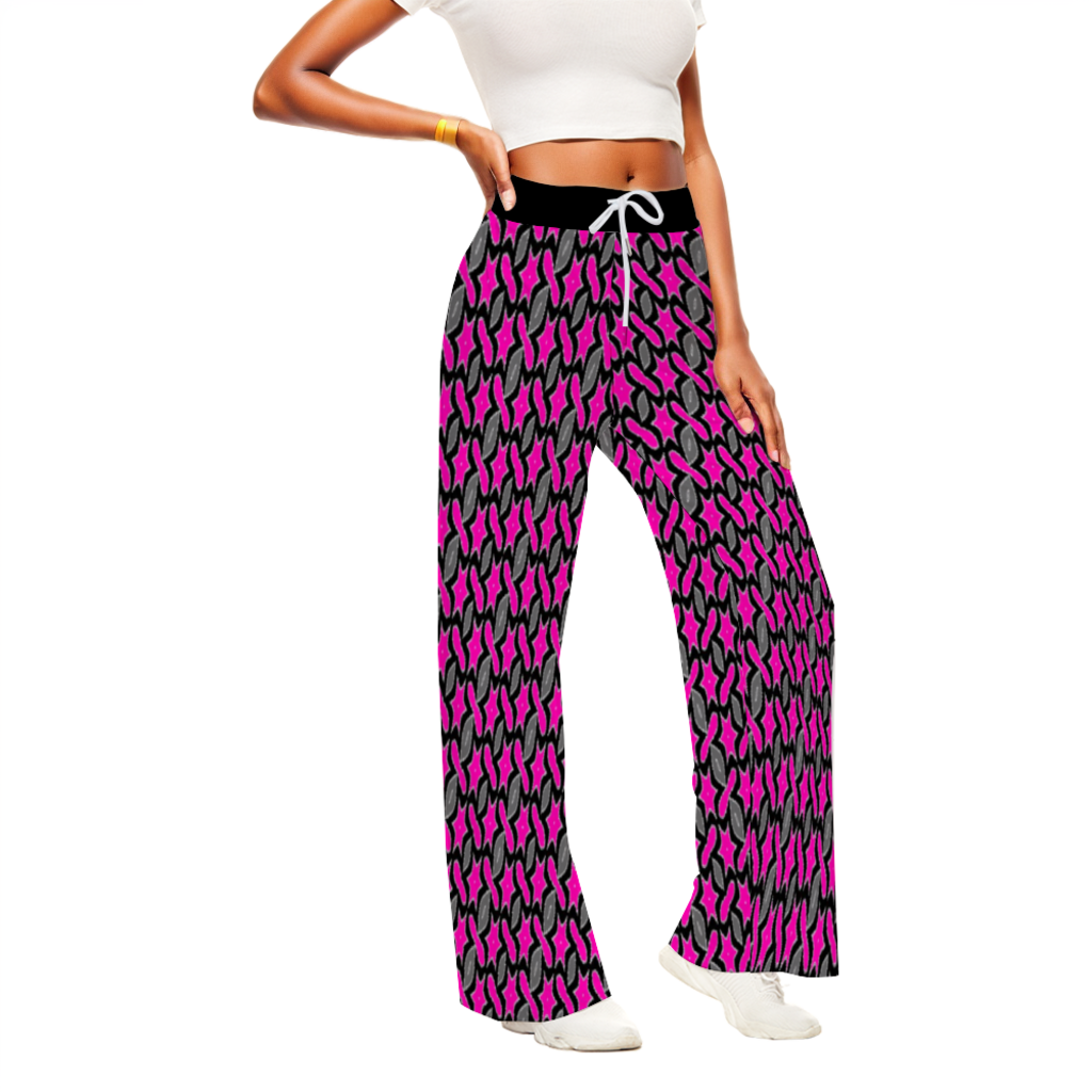 - Pink Star Women Yoga Wide Leg Lounge Sweatpants - womens sweatpants at TFC&H Co.