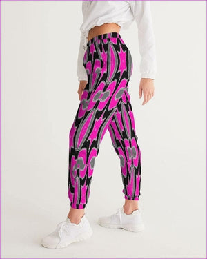 Pink Star Womens Track Pants - women's track pants at TFC&H Co.