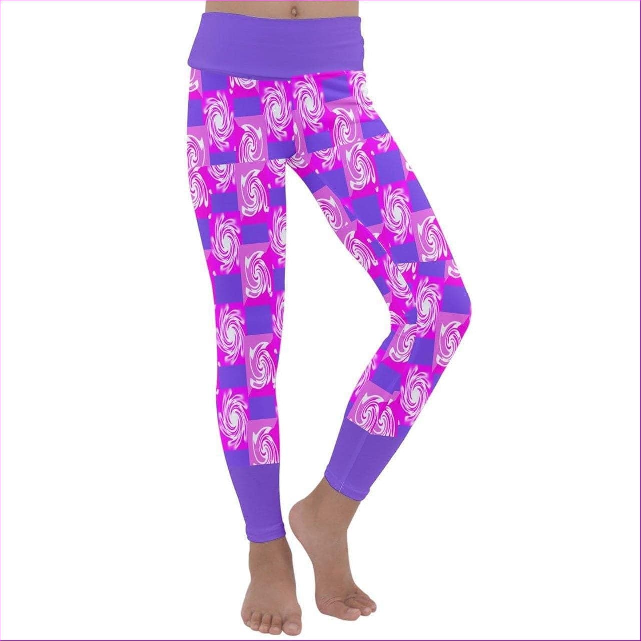 Pink Whirlwind Kids Lightweight Velour Leggings - kids leggings at TFC&H Co.