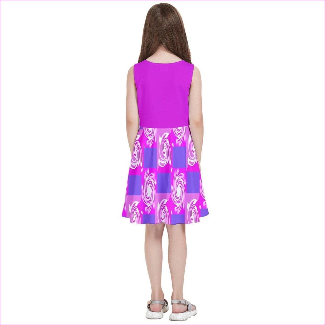 - Pink Whirlwind Kids Skater Dress - kids dress at TFC&H Co.