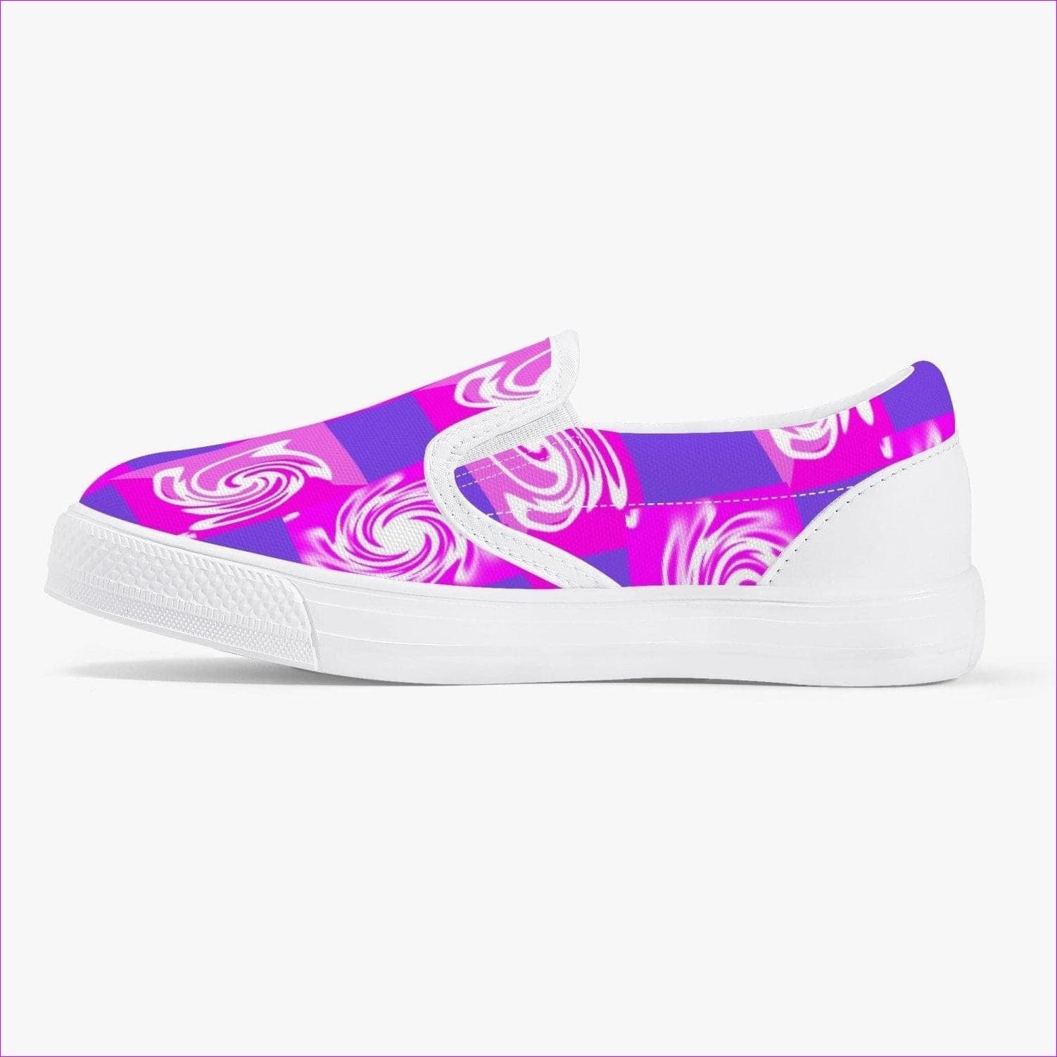 Pink Whirlwind Kids Slip-On Shoes - White - Kids Shoes at TFC&H Co.