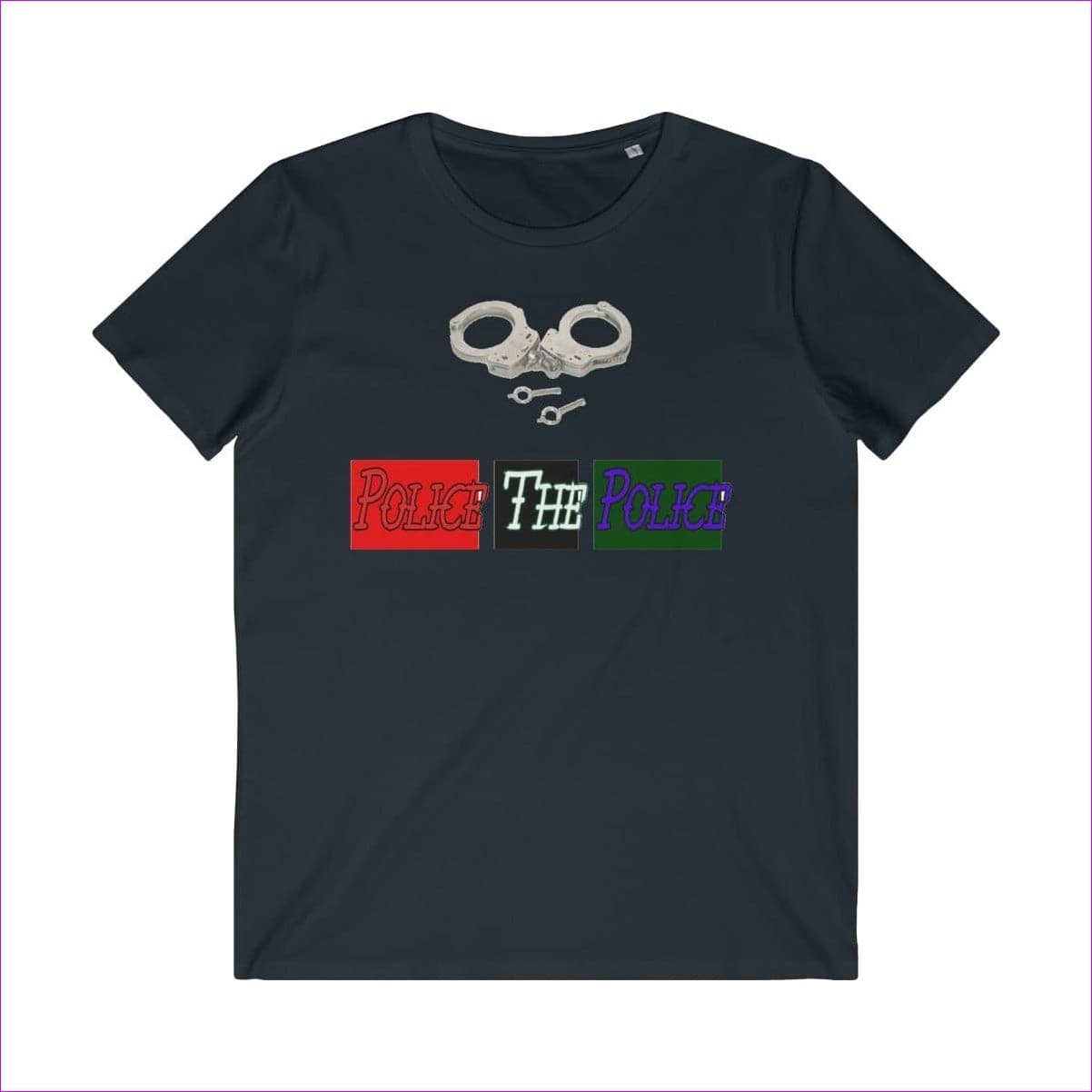 Black Police The Police Men's Organic Tee - Men's T-Shirt at TFC&H Co.