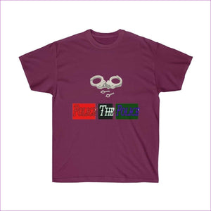 Maroon - Police The Police Unisex Designer Ultra Cotton Tee - Unisex T-Shirt at TFC&H Co.