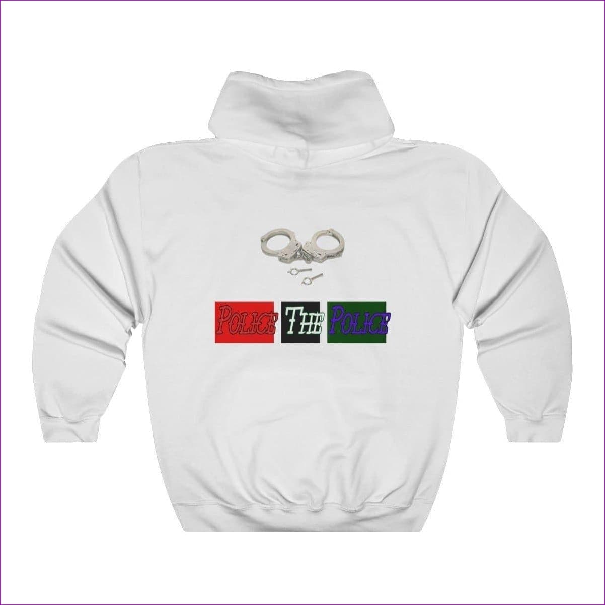 White Police The Police Unisex Heavy Blend™ Hooded Sweatshirt - Unisex Hoodie at TFC&H Co.